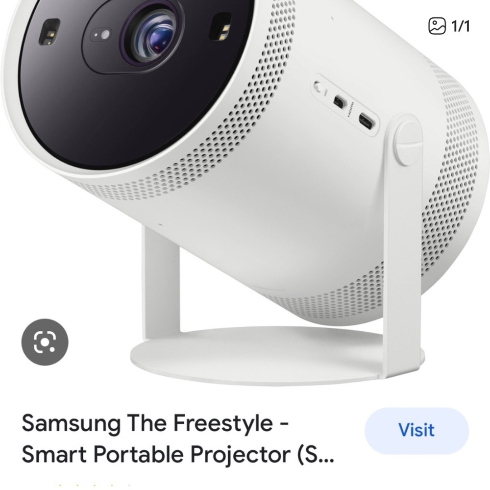 Samsung Portable Projector in White and Black